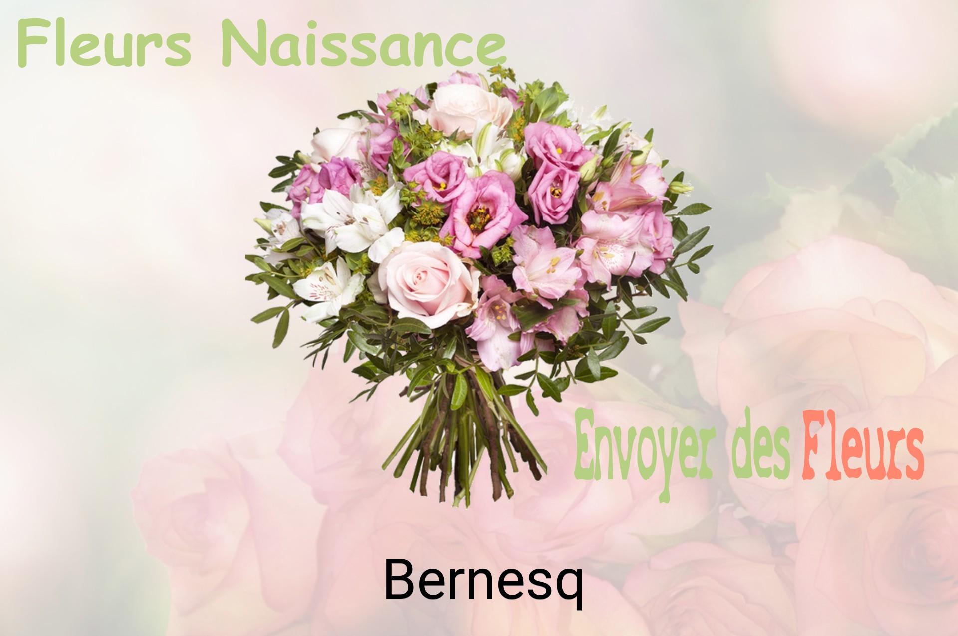 Bouquet de fleurs de naissance livré à Bernesq
